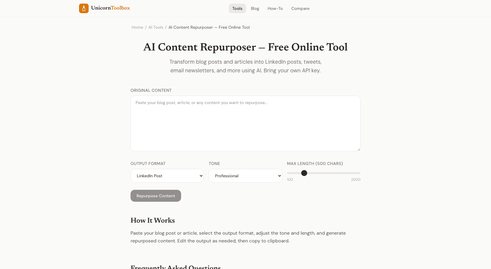 AI Content Repurposer: Turn Blogs Into Social Posts