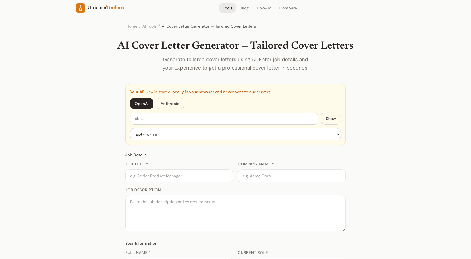 AI Cover Letter Generator: Write Cover Letters That Get Interviews