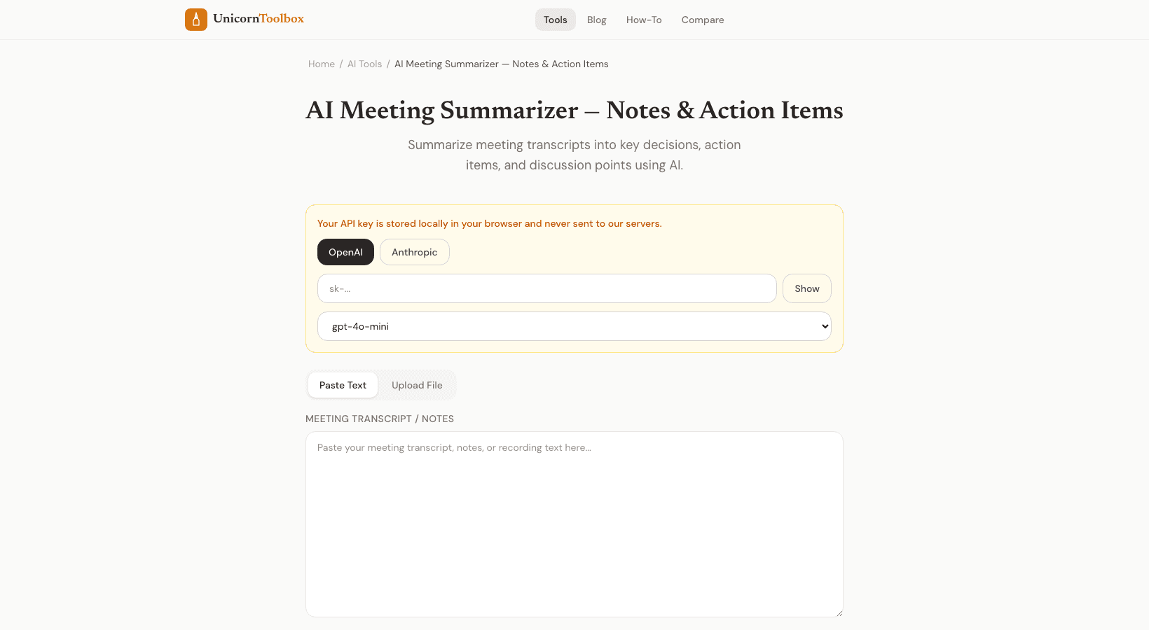 AI Meeting Summarizer: Turn Transcripts Into Action Items