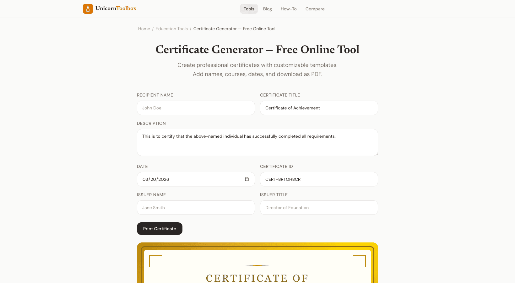 How to Create a Professional Certificate Online Free
