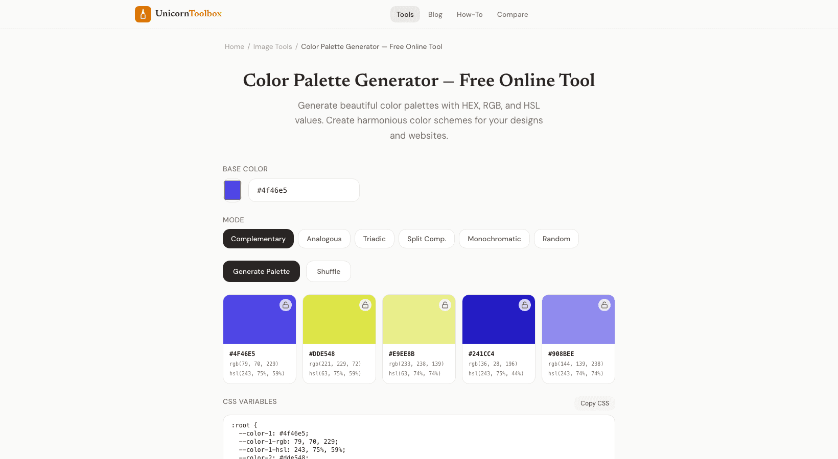 Free Color Palette Generator for Designers