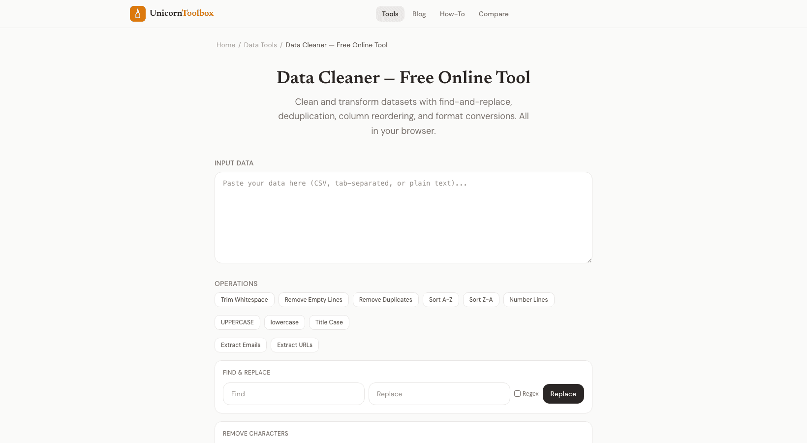 Free Data Cleaner Tool: Clean and Transform Datasets