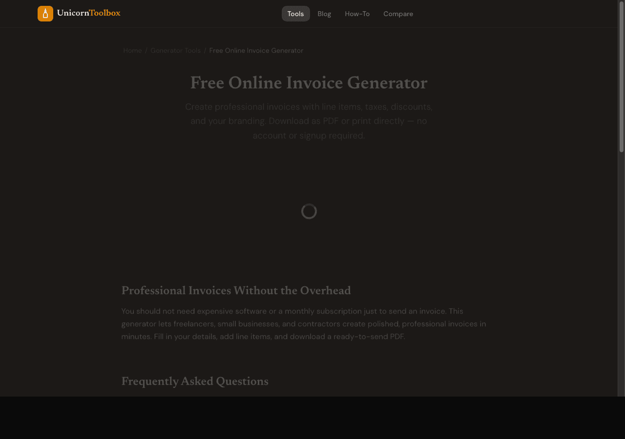 Free Invoice Generator: Create Invoices in Seconds