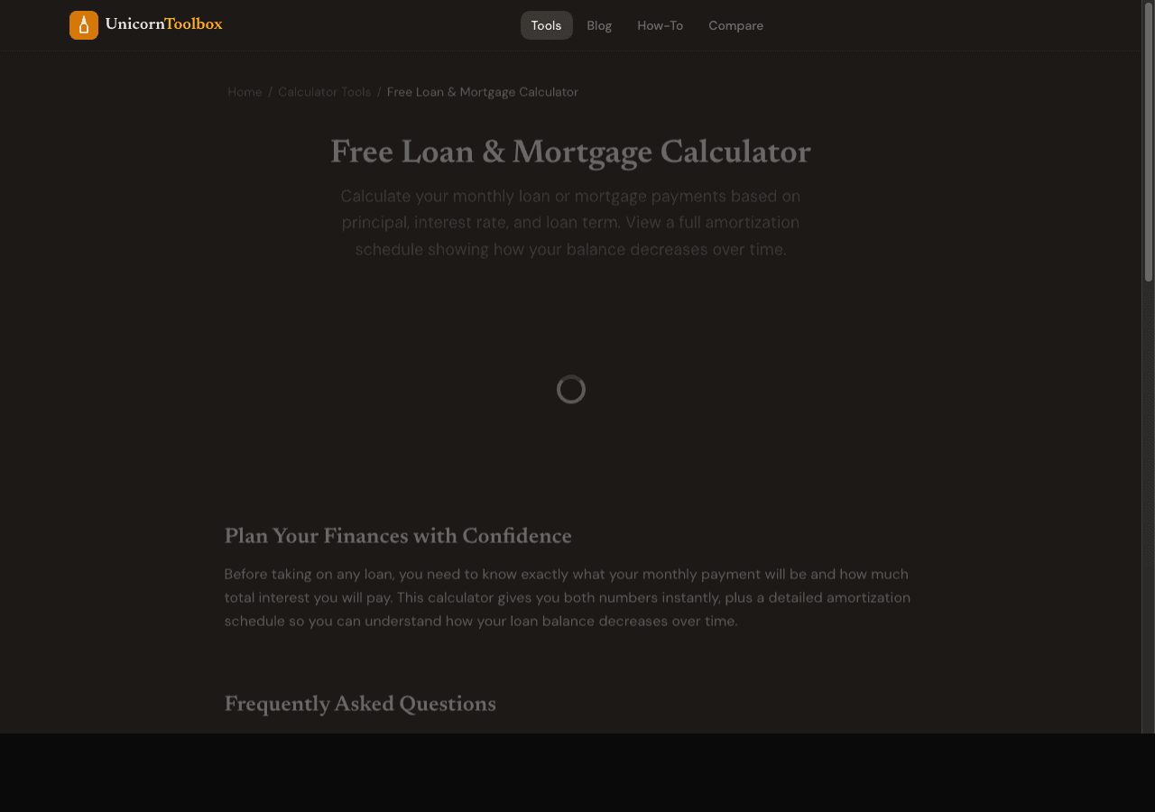 Free Loan EMI Calculator With Amortization Schedule