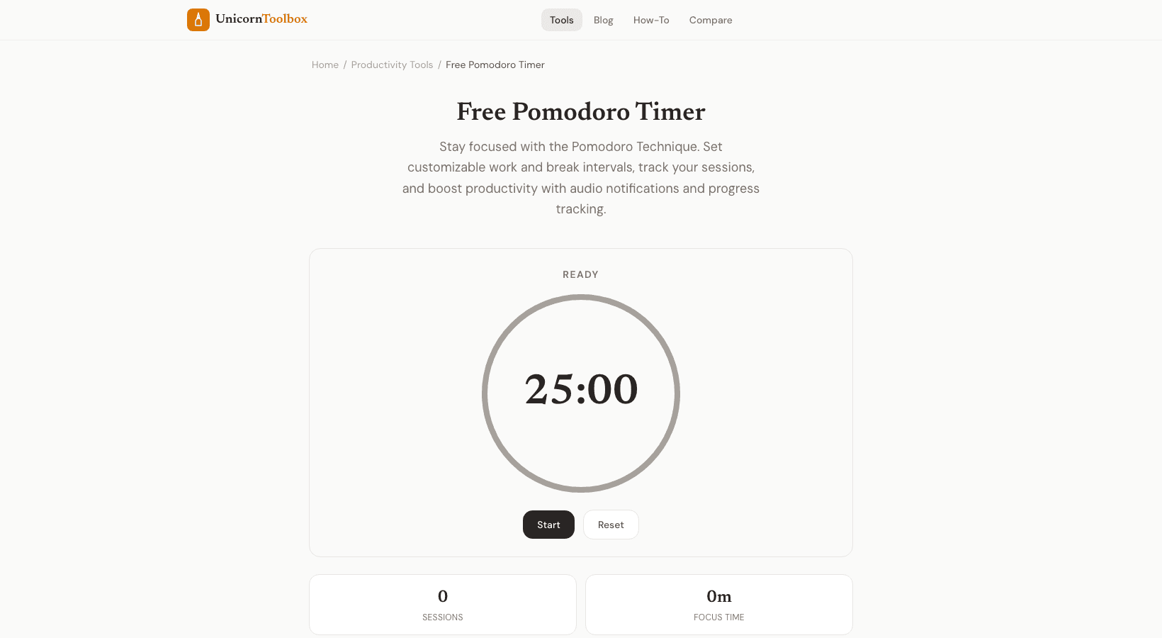Free Pomodoro Timer for Better Focus and Productivity