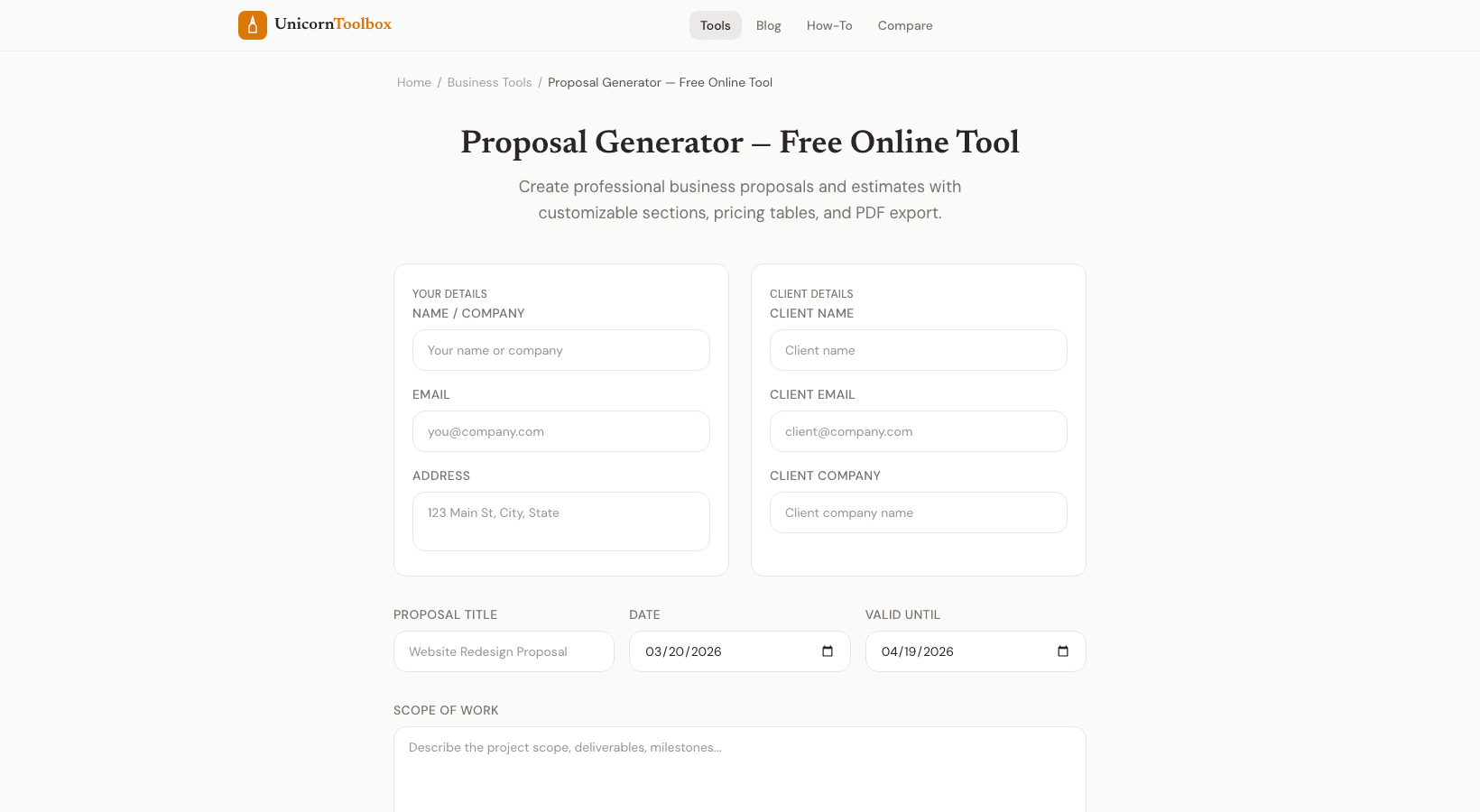 Free Proposal Generator: Create Business Proposals in Minutes