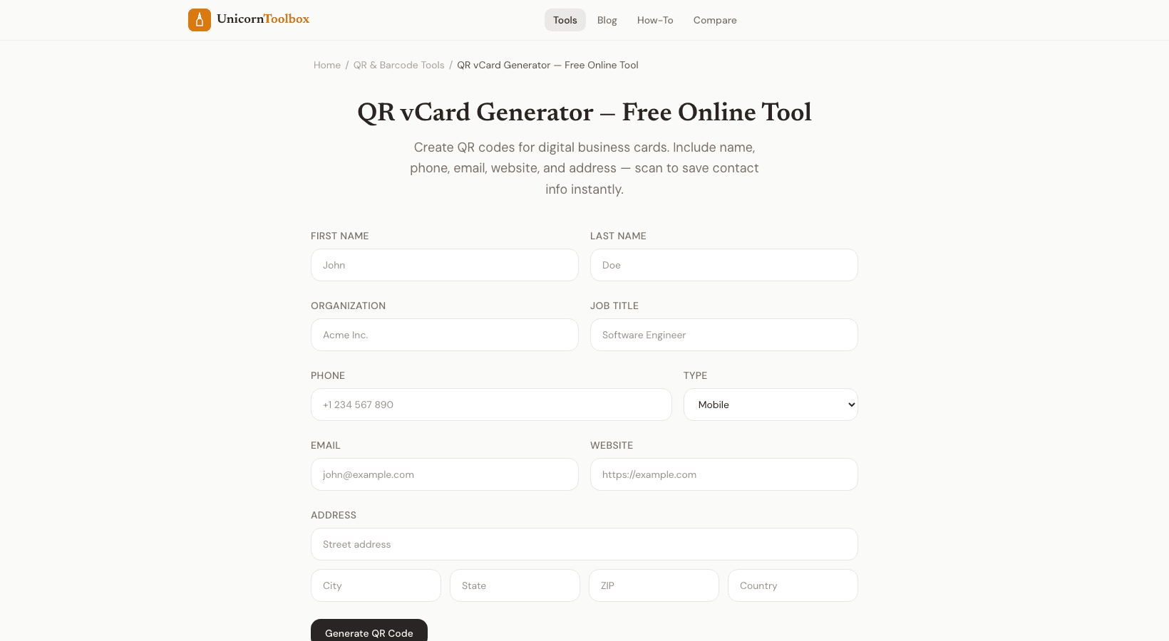 How to Generate a QR Code for Your Business Card (vCard)