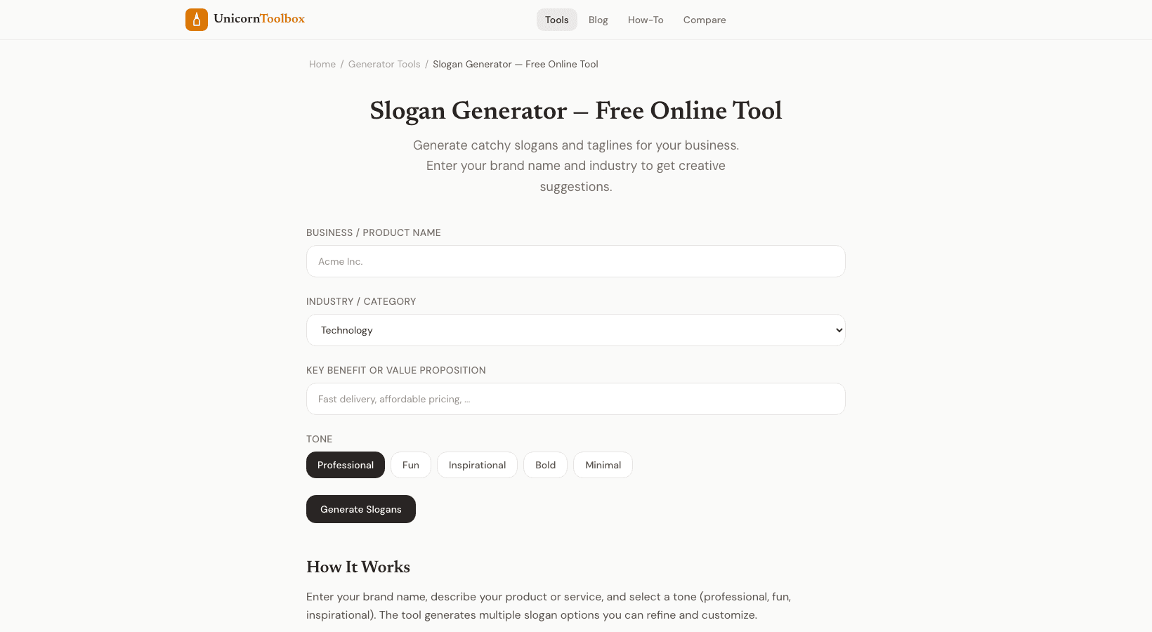 Free Slogan Generator: Create Catchy Taglines for Your Brand