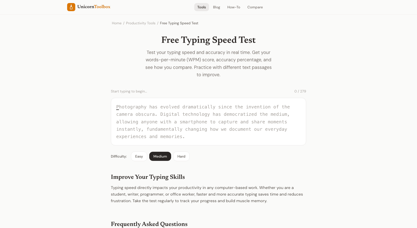 Free Typing Speed Test: Check Your WPM Online